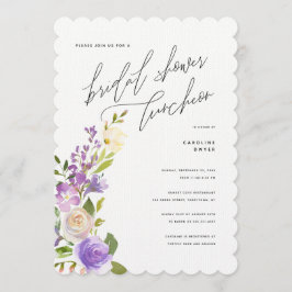Invitación Morado Jardín Floral Bridal Ducha Luncheon