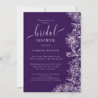 Morado Jewel Tones Floral Bridal Shower