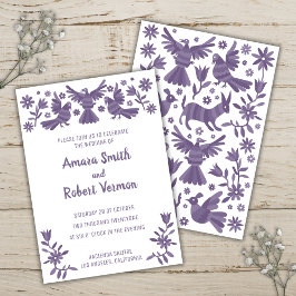 INVITACIÓN MORADO OTOMI MEXICANO