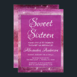 Invitación Morado Purpurina Sparkle Sweet 16 Cumpleaños<br><div class="desc">Morple Watercolor Sparkle Sweet 16 Birthday Party Invitación para una fiesta de cumpleaños de las Estrellas Celestes Nocturnas de 16 años. Esta invitación es perfecta para una fiesta de cumpleaños de Borgoña Girly Sweet 16. Póngase en contacto con el diseñador para obtener elementos coincidentes personalizados.</div>