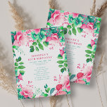 Invitación Moral de verano de primavera Floral 80th Birthday<br><div class="desc">Celebre en estilo con nuestro Brillante y audaz menú de la fiesta de cumpleaños número 80. Gire ochenta años con nuestro impresionante menú floral acuático en los colores del verano de primavera. ¡Pida ahora y haz que tu 80º cumpleaños sea memorable!</div>