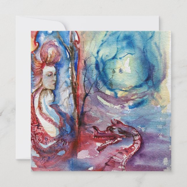 Invitación MORGANA, rosa azul (Anverso)