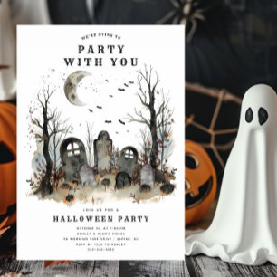 Invitación Morir de fantasía a Fiesta Halloween