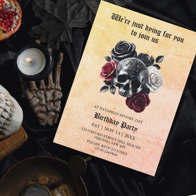 Invitación Morir Para Que Se Unan A Los Adultos De Halloween  (Subido por el creador)