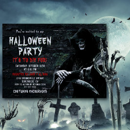 Invitación Morir por la espeluznante fiesta de Halloween en R