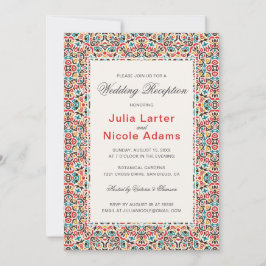 Invitación Moroccan Lattice Geo Mandala Wedding Reception