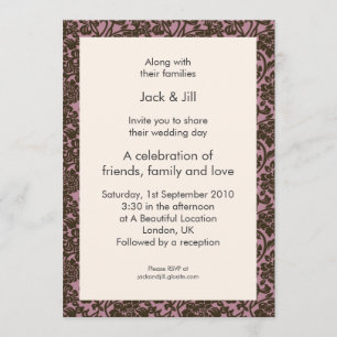 Invitación Morocha (granate) 5x7