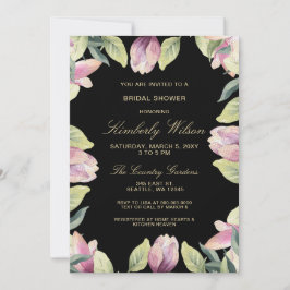 Invitación Morple Gold Floral Spring Weddal Bridal Shower