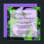 Invitación Morple Iris Flowers 90th Birthday Party<br><div class="desc">Una hermosa invitación para la fiesta de cumpleaños 90 con una foto de flores Iris moradas. ¡Fácilmente personalizar con los detalles de su fiesta!</div>
