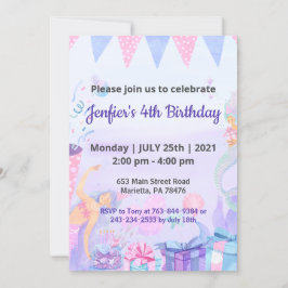 Invitación Morple Queen Baby Tema Cumpleaños