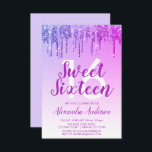 Invitación Morple Sparkle Purpurina Sweet 16 cumpleaños<br><div class="desc">Purpurina Purple Sparkly Dripping Dulce 16 Invitación a fiesta de cumpleaños . Esta es la invitación de 16 cumpleaños perfecta para una fiesta de cumpleaños moderna y elegante de Ombre Purpurina Sparkle Girly. Póngase en contacto con el diseñador para que coincida con los elementos personalizados.</div>