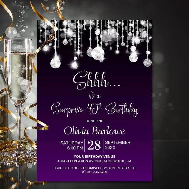Invitación Morple Surprise 40.ª Fiesta de Cumpleaños (Subido por el creador)