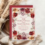 Invitación Morrillo crema acuarela Floral 80 cumpleaños<br><div class="desc">Invitar a amigos y familiares a una celebración especial de cumpleaños número 80 con esta elegante invitación floral. El diseño cuenta con abundantes flores acuáticas en tonos burdeos, ruidosos, marfil y dorados, enmarcando con gusto los detalles de tu evento. Personalice fácilmente el texto para los detalles de su fiesta y...</div>