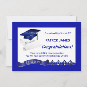 Invitación Morta y, diploma, Partido Real de Graduación Azul
