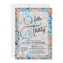 Mosaico colorido y divertido Hola a los 30 años