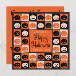 Invitación Mosaico de calabaza de Halloween