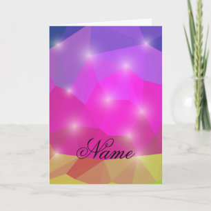Invitación Mosaico de Cristal Geométrico Abstracto en Rosa