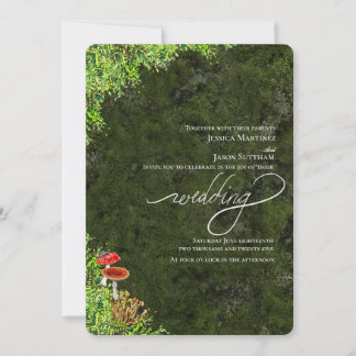 Invitación Moss and Mushrooms Boda elegante y moderno
