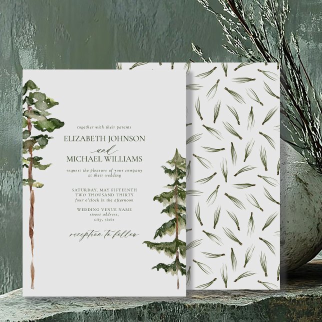 Invitación Moss & Fern | Boda en el bosque del Pacífico Noroe (Inspired by misty forests, quiet vows, and candlelit gatherings)