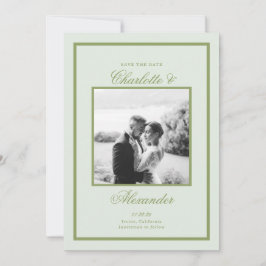 Invitación Moss Green Estate Wedding Save the Date