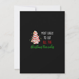 Invitación Most Likely To Eat All The Christmas Tree Cakes Fu