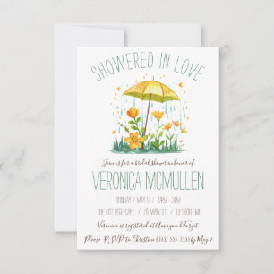 Invitación ¡Mostrado con amor! Ducha de novia de paraguas ama