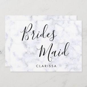 Invitación Mostradora elegante y moderna de mármol blanco