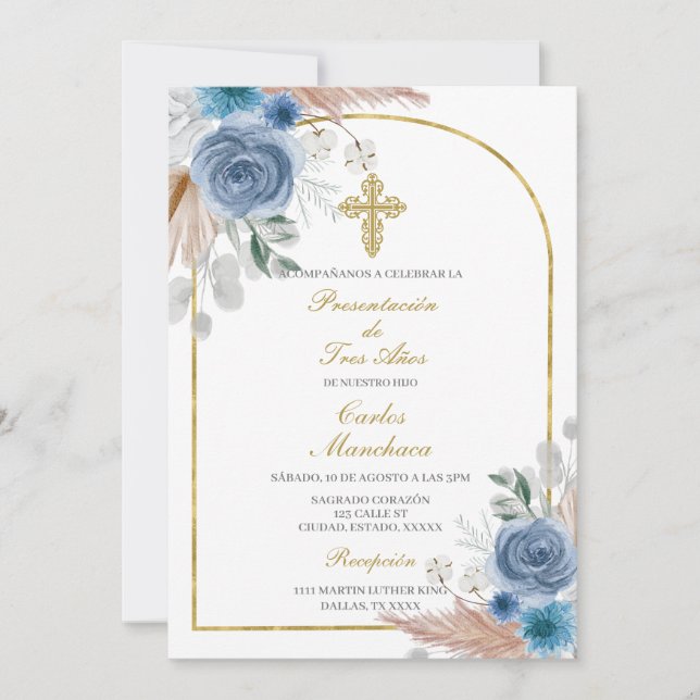 Invitación Mostrar de tres años (Anverso)