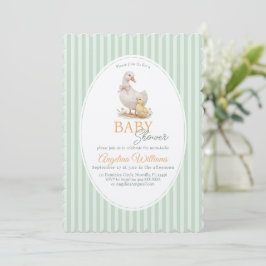 Invitación Mother Goose and Gosling Baby Shower Invitation