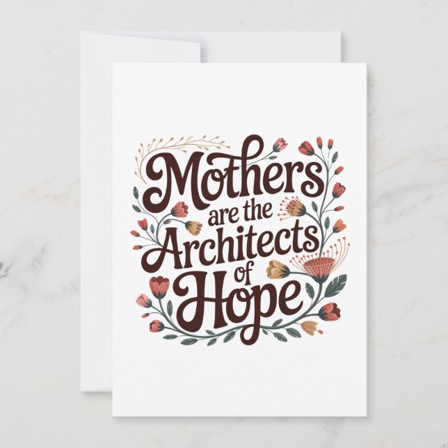 Invitación Mothers Are The Architects Of Hope (Anverso)