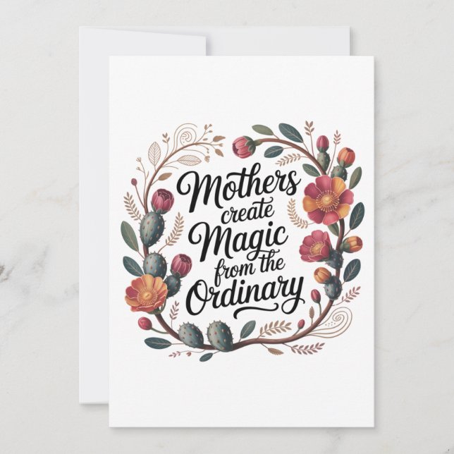 Invitación Mothers Create Magic From The Ordinary (Anverso)