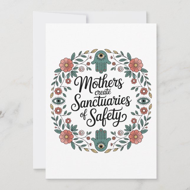 Invitación Mothers Create Sanctuaries Of Safety (Anverso)