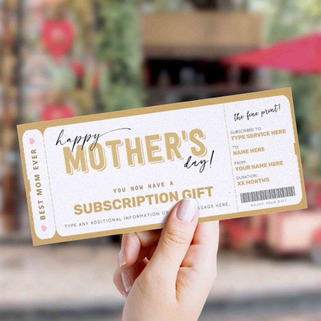 Invitación Mother's Day Gift Subscription Gift Box Voucher  (Subido por el creador)