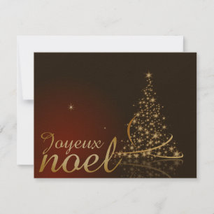 Invitación Motif de Noël rouge avec arbre de Noël doré