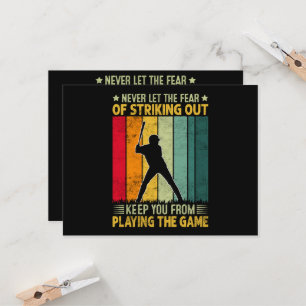 Invitación Motivación de jugador de béisbol