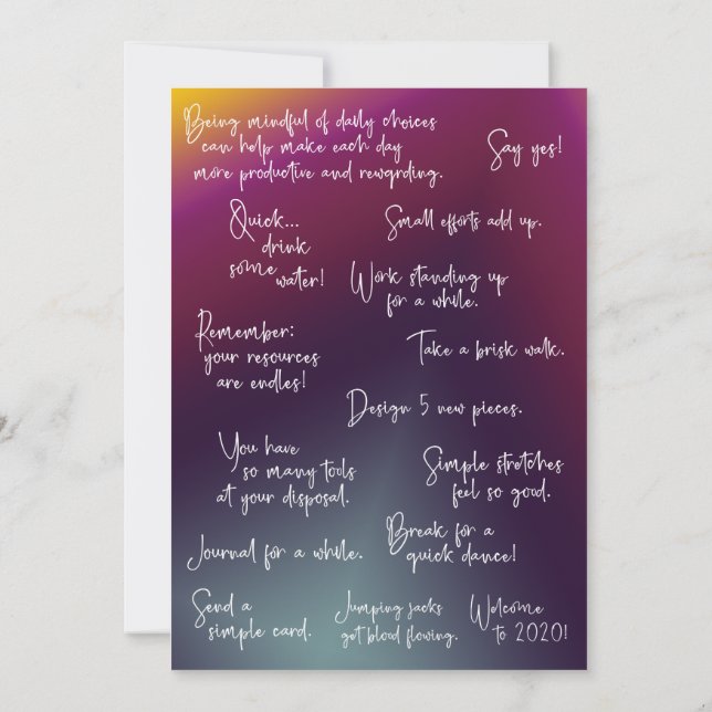 Invitación motivación de los personalizados (Reverso)