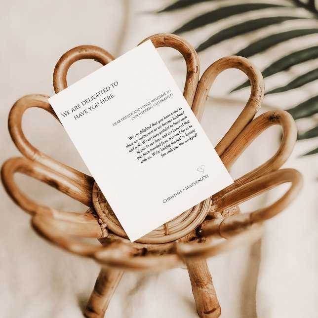 Invitación Motivo de bienvenida e itinerario para boda de gui (Subido por el creador)