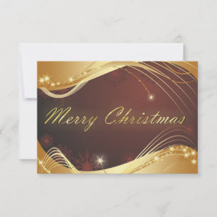 Invitación Motivo de los Navidades dorados con antecedentes r