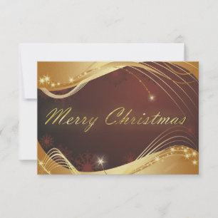 Invitación Motivo de los Navidades dorados con antecedentes r