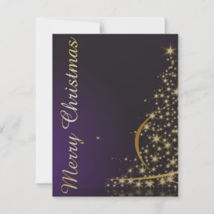 Invitación Motivo de Navidad de color púrpura oscuro con Navi