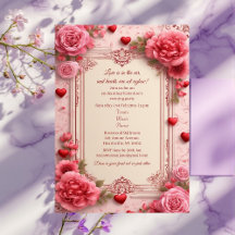 Motivos de Corazón Rosa Romántico Fiesta Floral de