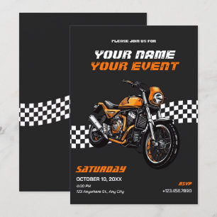 Invitación Moto clásico