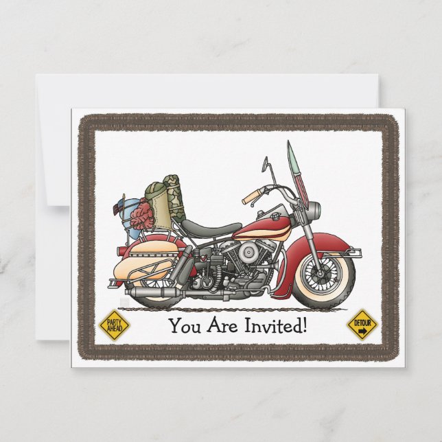 Invitación Moto de corte (Anverso)