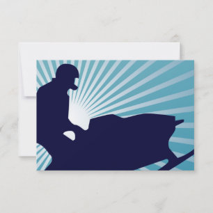 Invitación moto de nieve alta