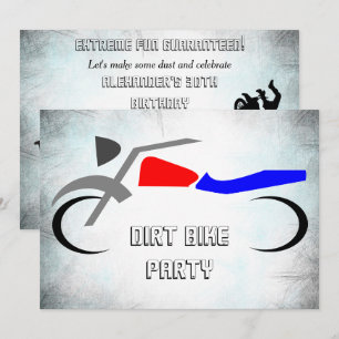 Invitación Moto de Tierra 30 Cumpleaños