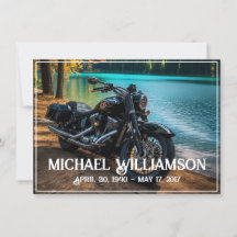 Motocicleta cerca de la celebración de la vida por