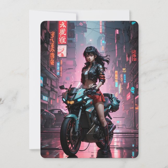 Invitación motocicleta kawasaki en hentai (Anverso)