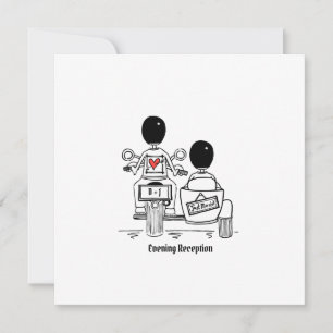 Invitación Motocicleta personalizado Two Grooms y velada Side