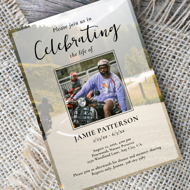 Invitación Motociclista, celebración de la vida en bicicleta (Subido por el creador)