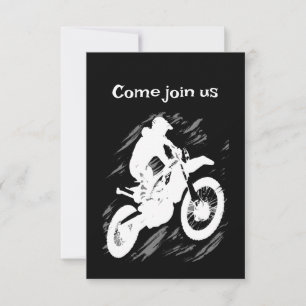 Invitación Motocross Carreras de motocicleta deportiva compet
